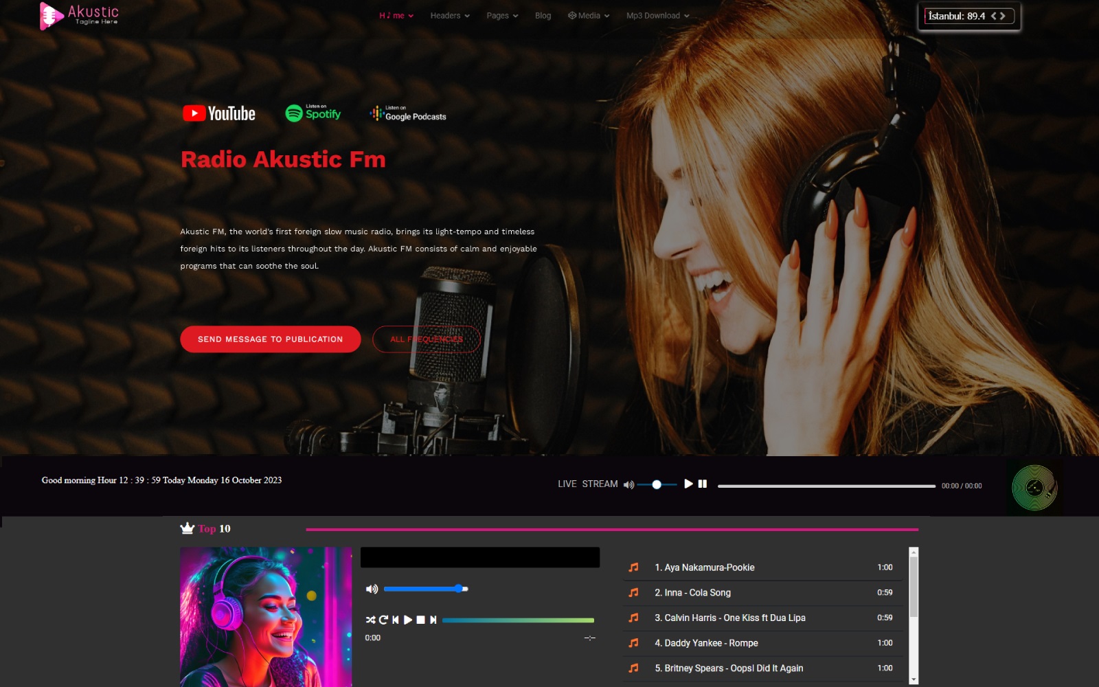 Joomla 5 Online Music Radio Template