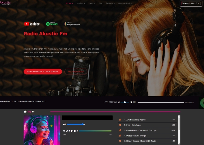 Akustic Online Music Radio Template