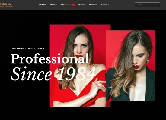 Fotojenic Fashion Agency Template