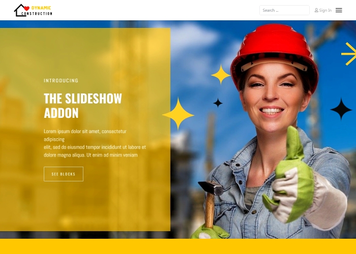 Dynamic Construction Template