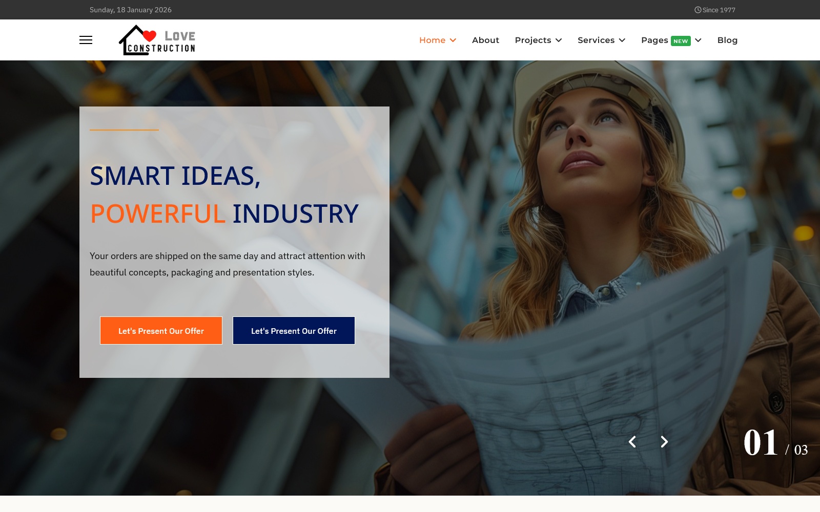 JL Tectonic Industry and for Architecture Joomla6 Theme 